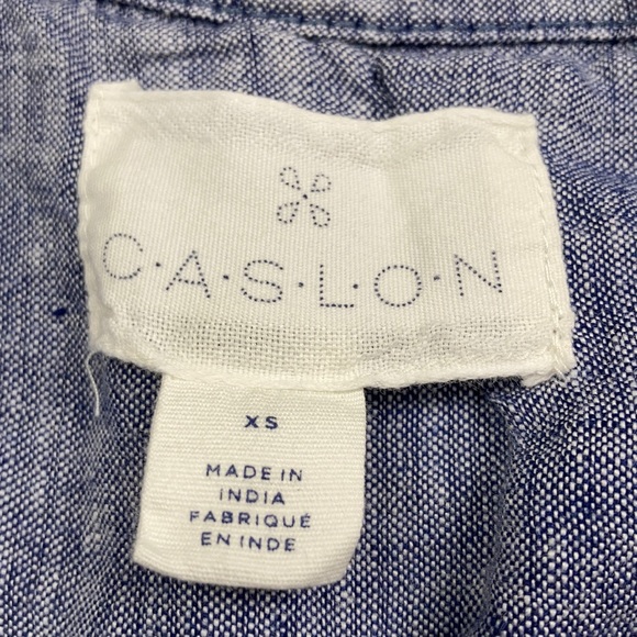 Caslon Blue One Button 100% Linen Blazer Size XS - Picture 6 of 8